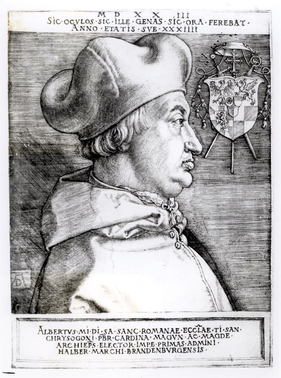Ritratto di Alberto, Cardinale Elettore di Magonza, 1523 da German School