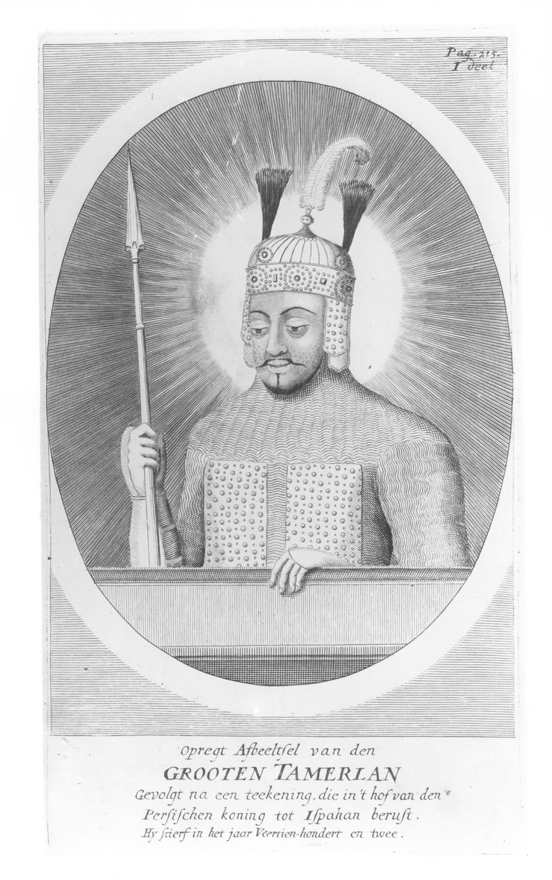 Ritratto di Tamerlano il Grande (1336-1405) da German School