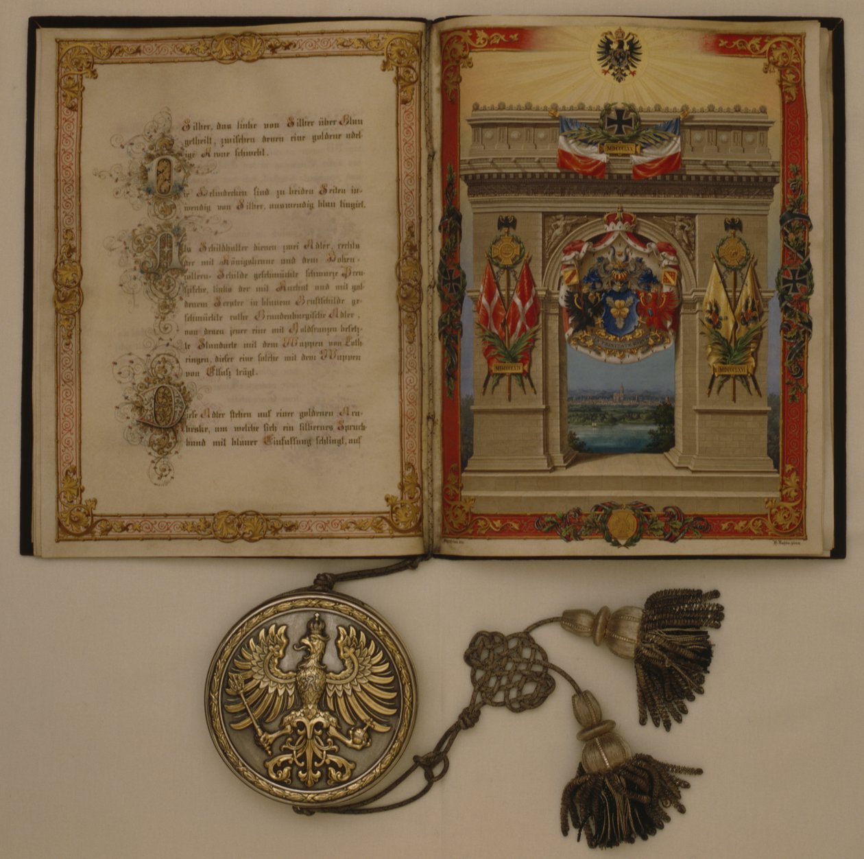 Diploma del Principe che investe Otto von Bismarck, datato 21 marzo 1871 da German School