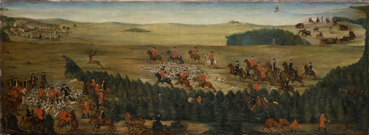 Caccia al cervo con Federico Guglielmo I di Prussia da German School