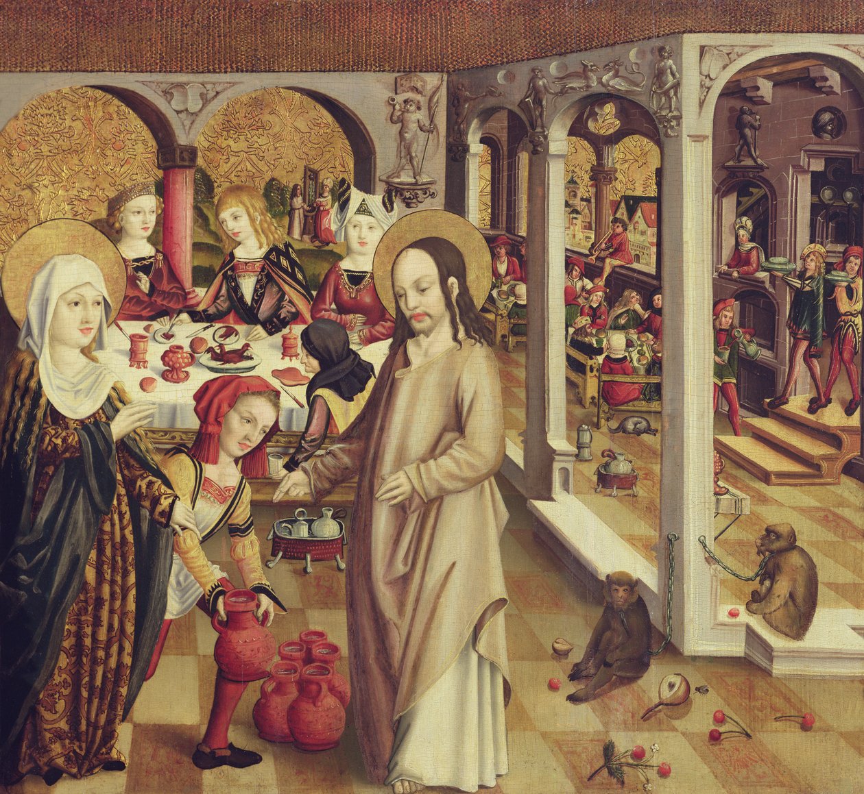 Le nozze di Cana, c.1500 da German School