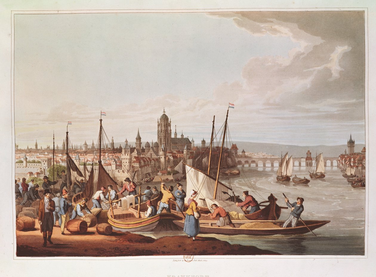 Veduta di Francoforte, 1814 da German School
