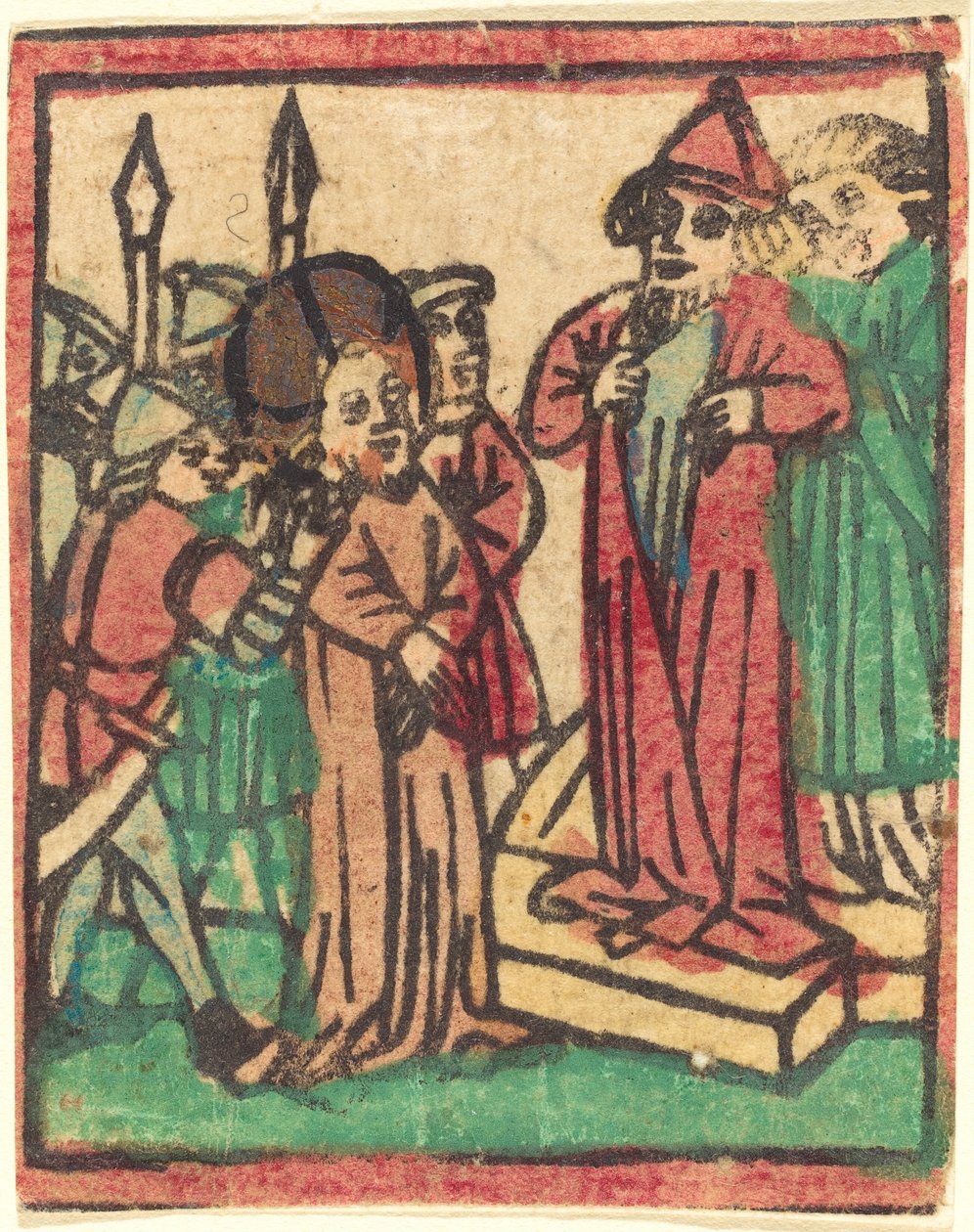 Caifa che strappa i suoi vestiti da German 15th Century