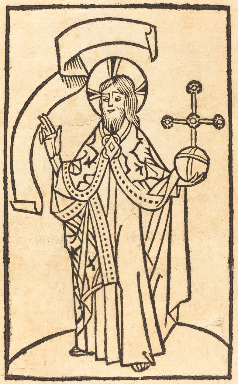 Cristo come Salvator Mundi da German 15th Century
