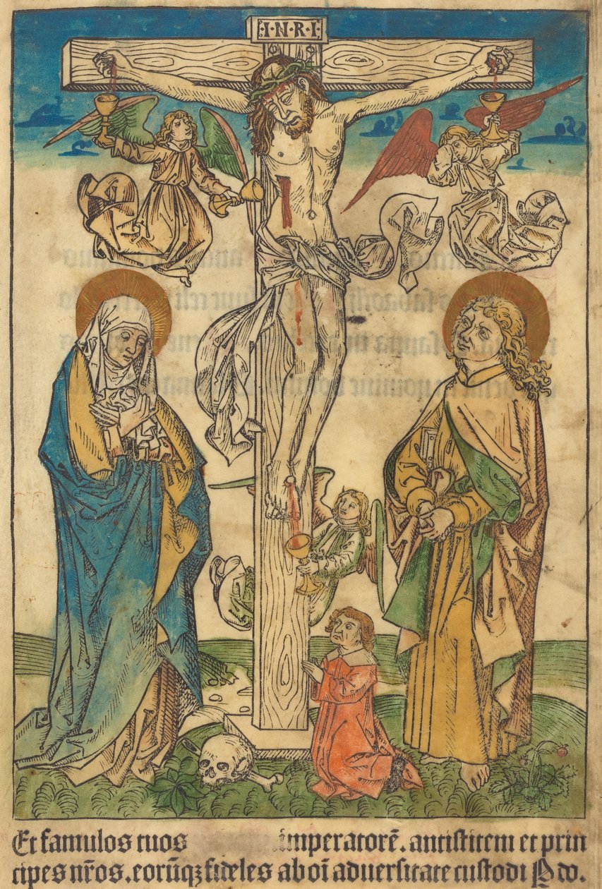 Cristo sulla Croce con Angeli da German 15th Century
