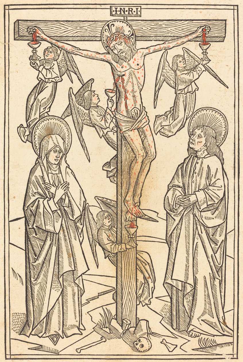 Cristo sulla croce con angeli da German 15th Century