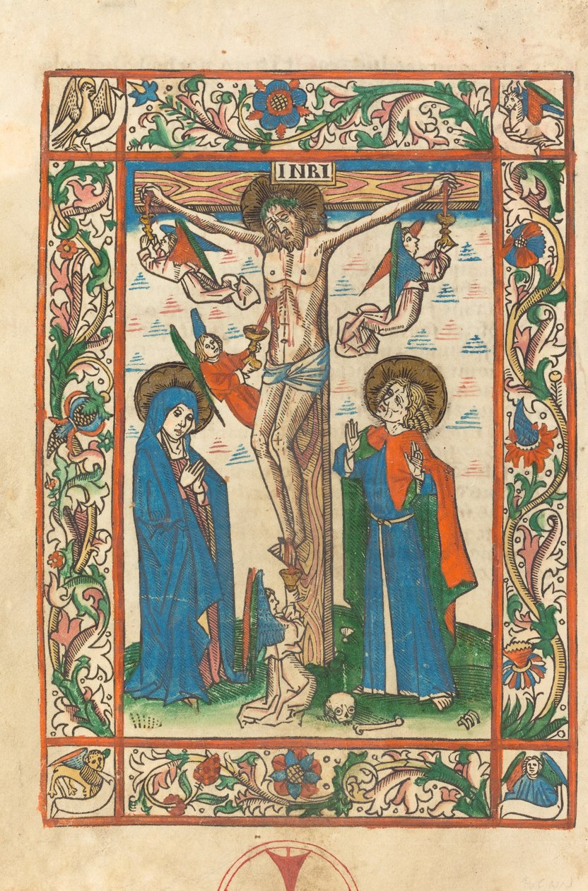 Cristo sulla croce con angeli da German 15th Century