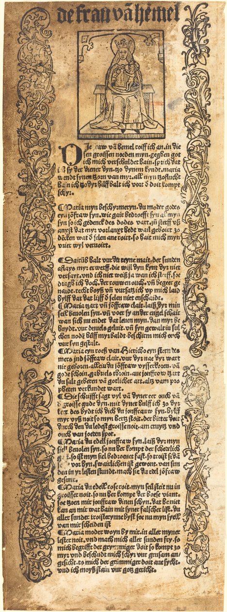 Canzone alla Madonna da German 15th Century