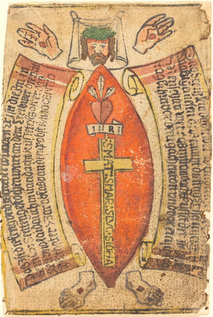 La misura della ferita laterale e il corpo di Cristo da German 15th Century