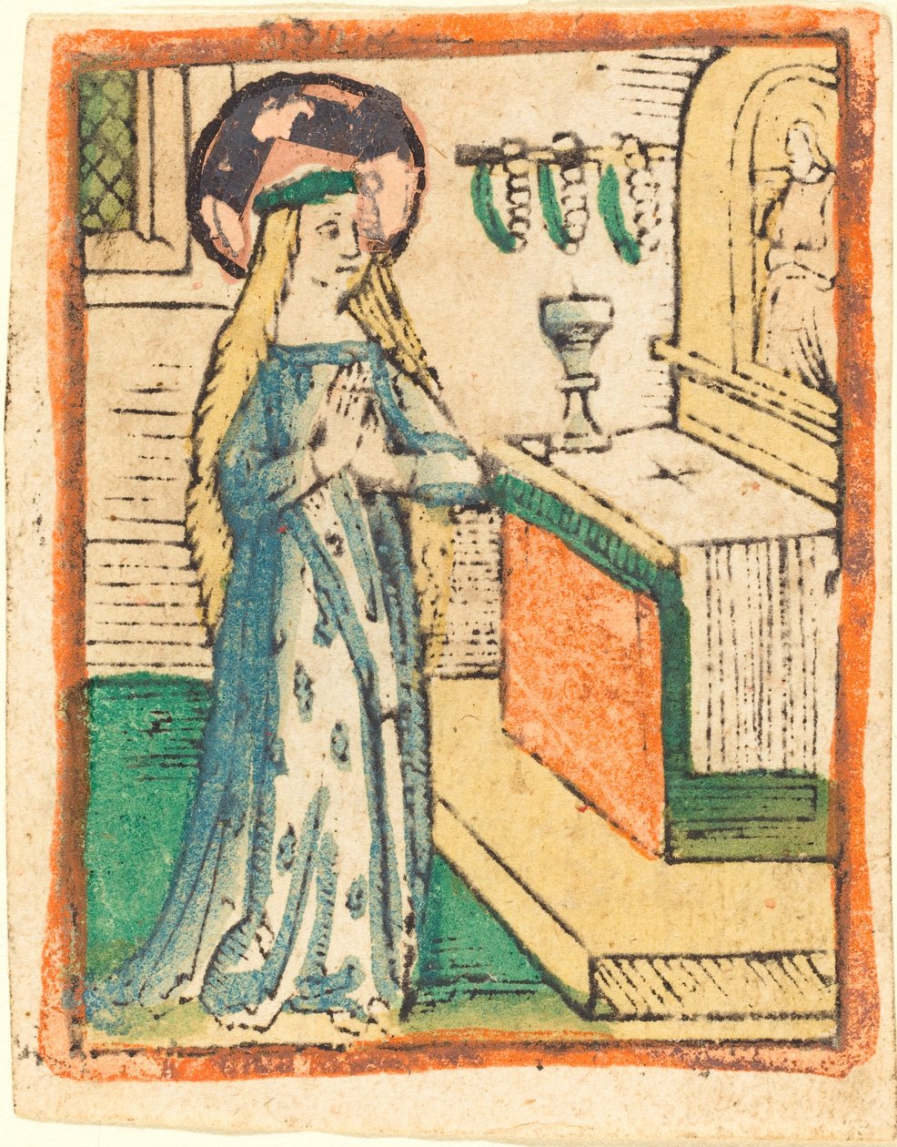 La Vergine in una veste ricamata con spighe di grano da German 15th Century