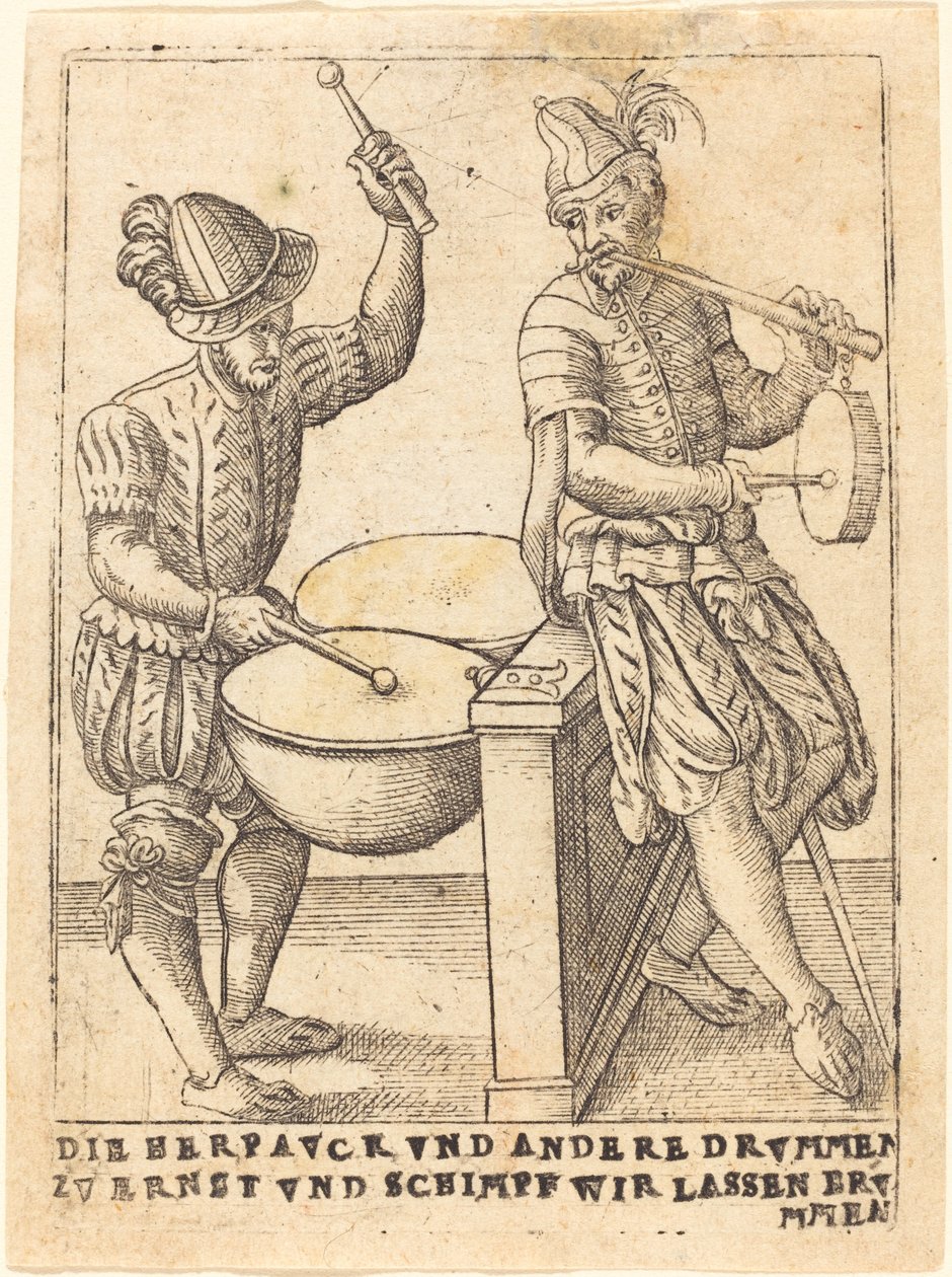 Die Herpavck vnd andere Drvmmen zvernst vnd Schimpf wir lassen ervmmen da German 16th Century