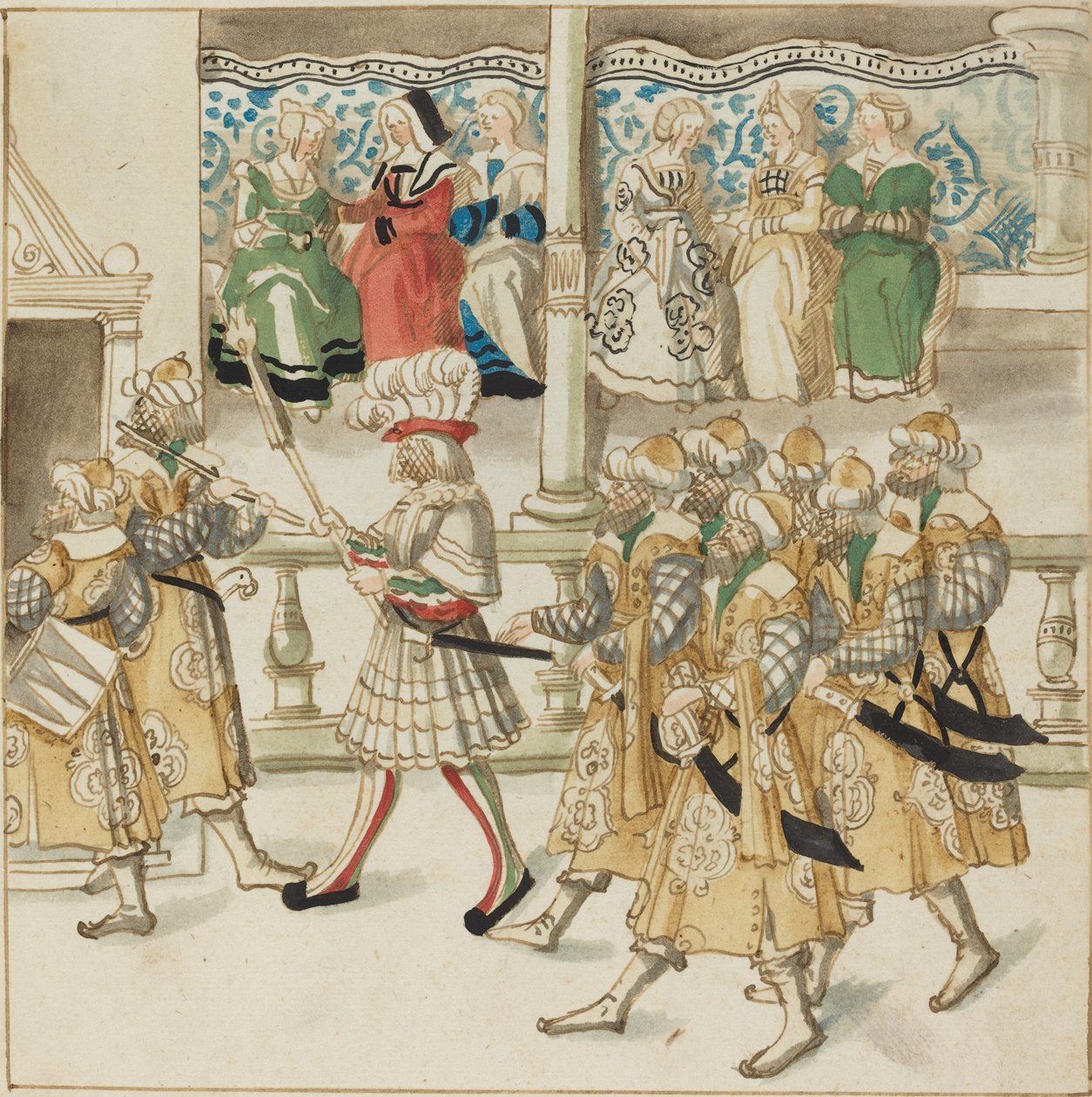 Cavalieri in parata in costume orientale da German 16th Century