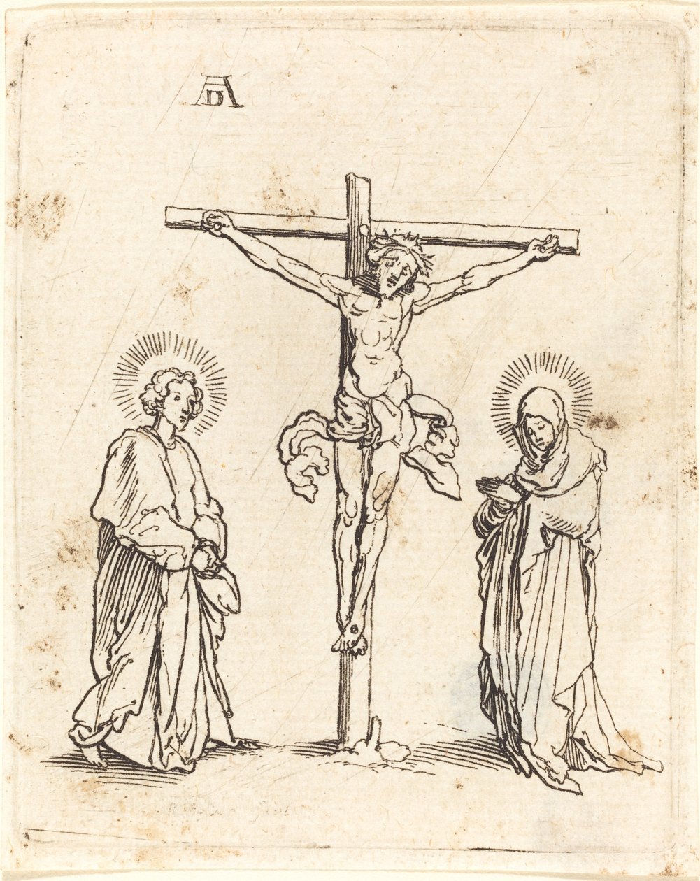 La crocifissione con la Vergine e San Giovanni da German 16th Century after Albrecht Dürer