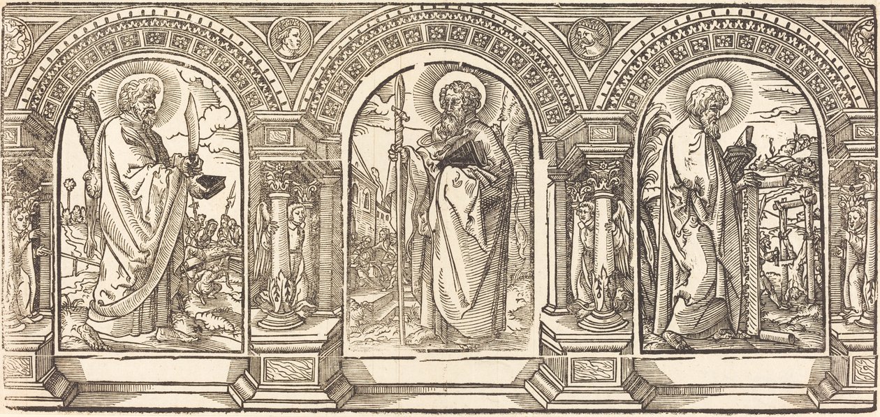 Cristo e i suoi discepoli I da German 16th Century after Martin Schongauer