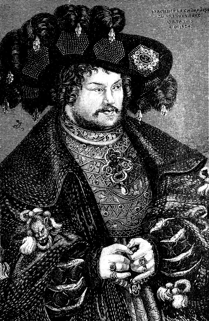 Ritratto di Joachim I Nestor 1484-1535, Elettore di Brandeburgo (copia da Lucas Cranach il Vecchio) da German Master