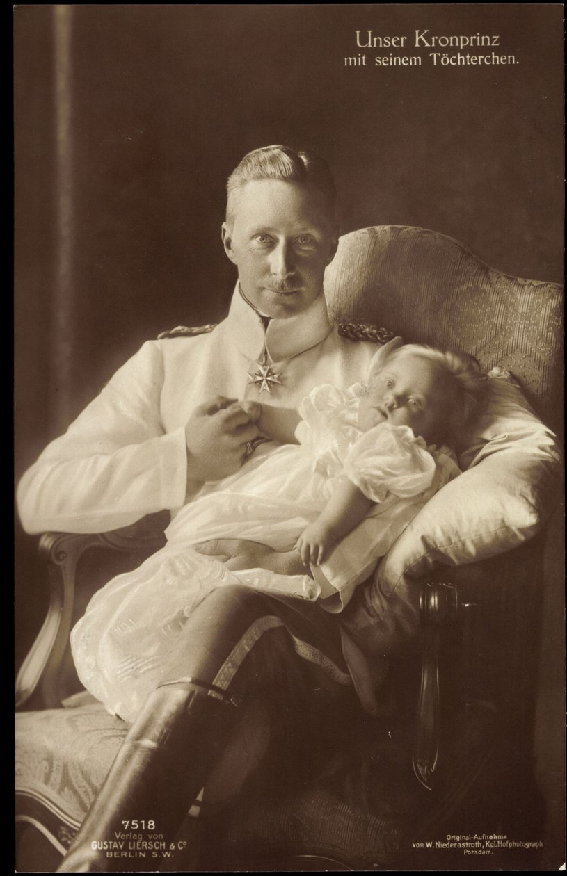 Principe ereditario Friedrich Wilhelm con figlia, Liersch 7518 da German Photographer