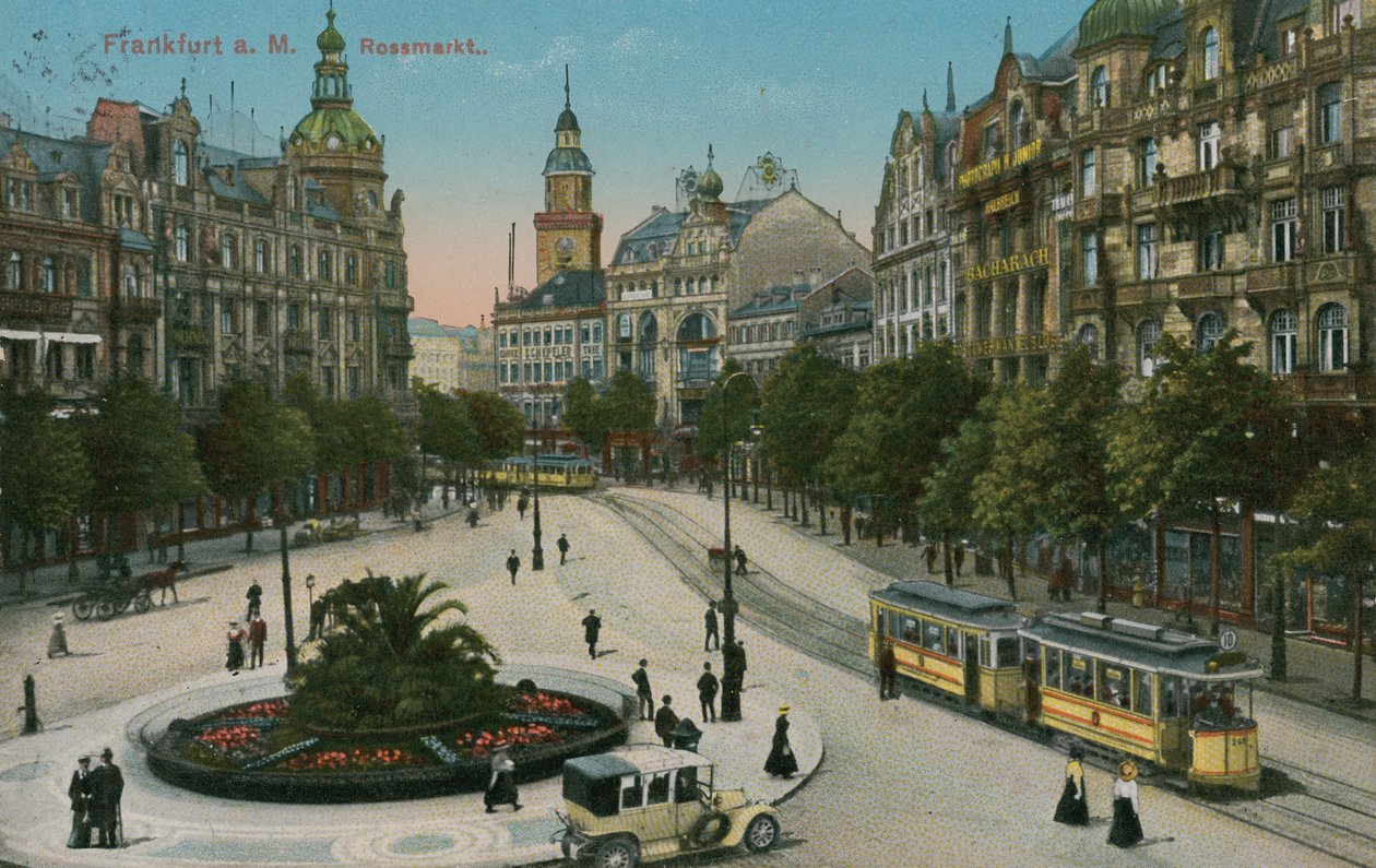 Francoforte, Rossmarkt. Cartolina inviata nel 1913. da German Photographer