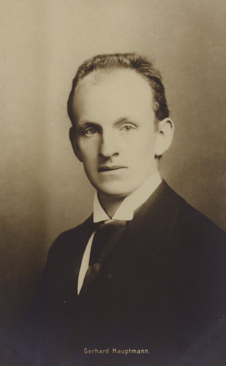 Gerhard Hauptmann (1862-1946), drammaturgo e romanziere tedesco (foto b/n) da German Photographer