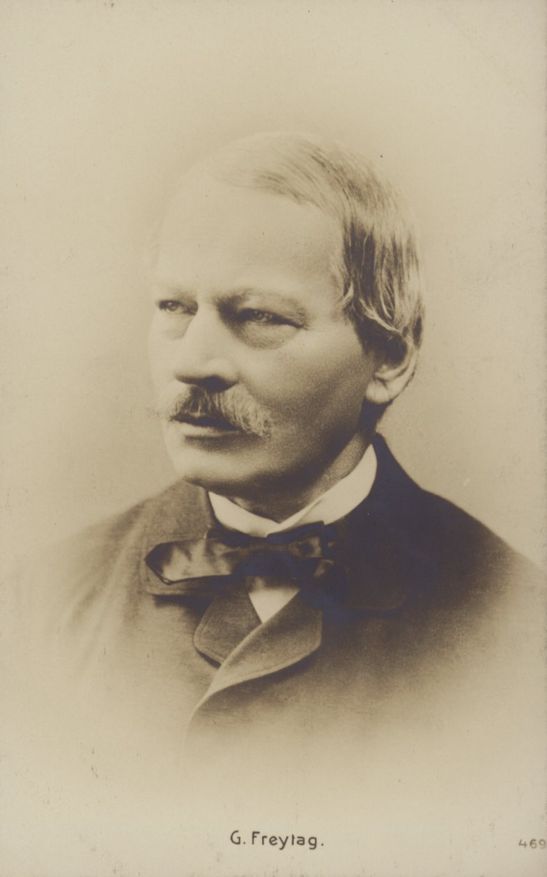 Gustav Freytag (1816-1895), romanziere e drammaturgo tedesco (foto b/n) da German Photographer