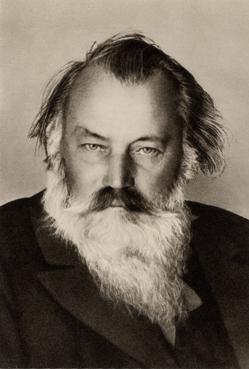Johannes Brahms (1833-1897) (foto b/n) da German Photographer