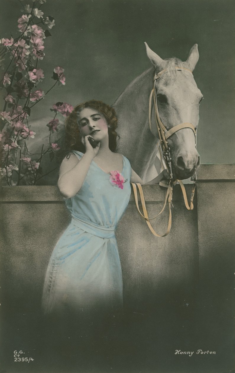 Cartolina della star del cinema tedesco Henny Porten, inviata nel 1913 (foto colorata a mano) da German Photographer