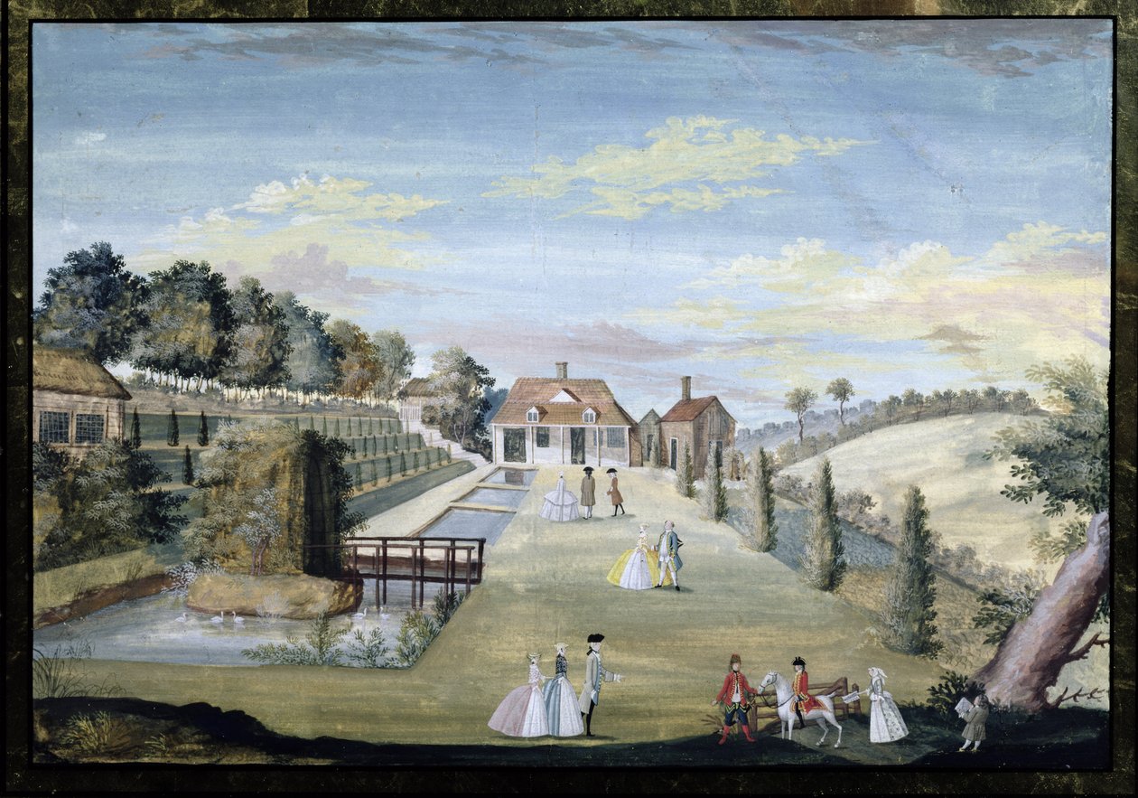 Un giardino formale con terrazze, parterre d
