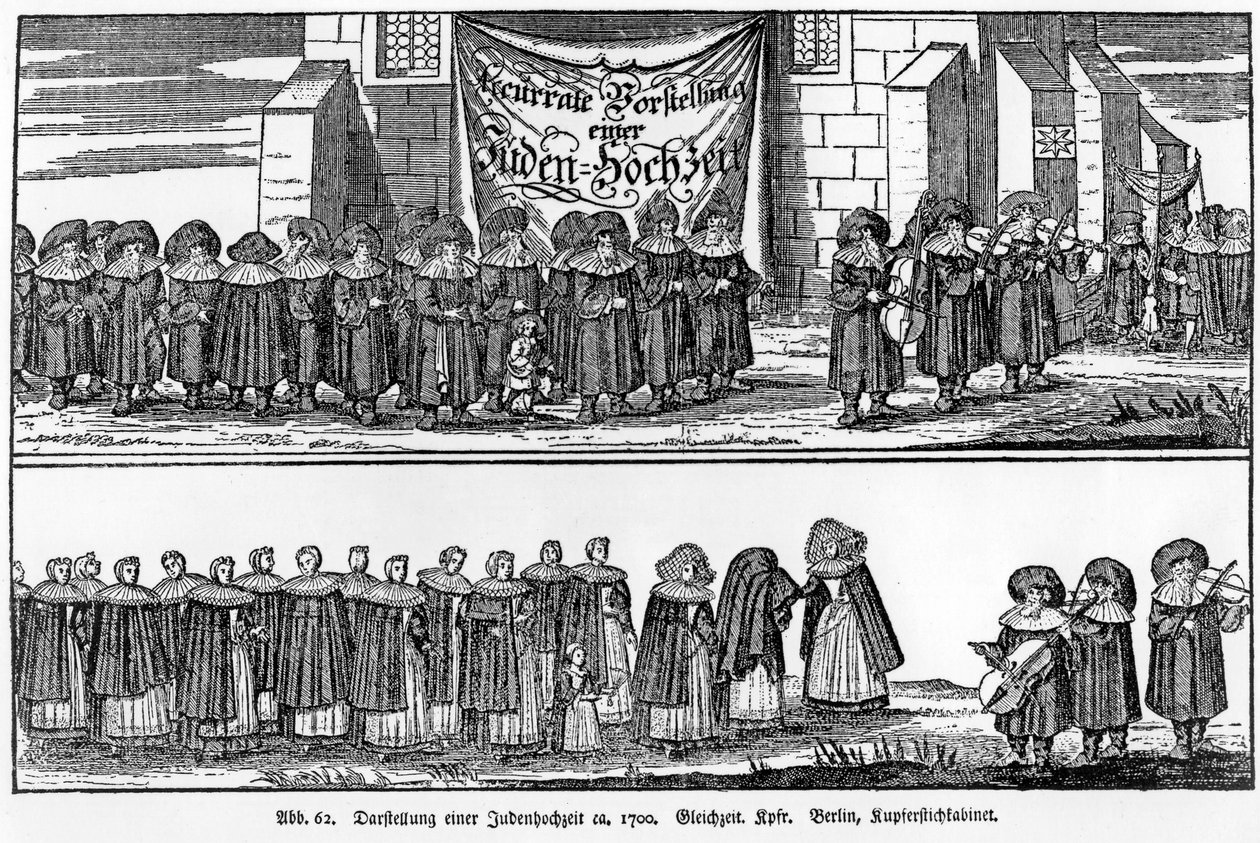 Processione nuziale ebraica del c.1700 da German School