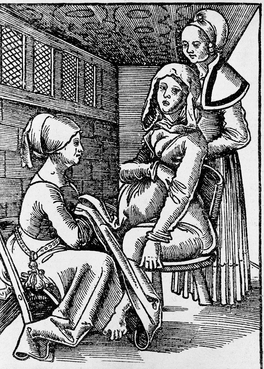 Un parto (xilografia) da German School