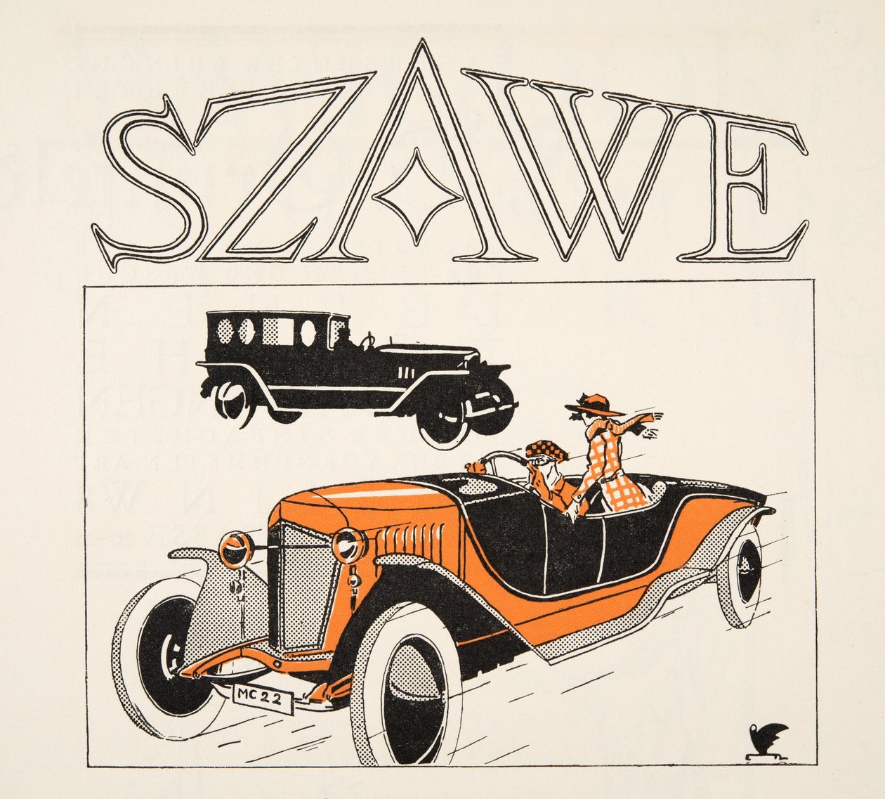 Pubblicità per Szawe, da Styl, pub.1922 (stampa a pochoir) da German School