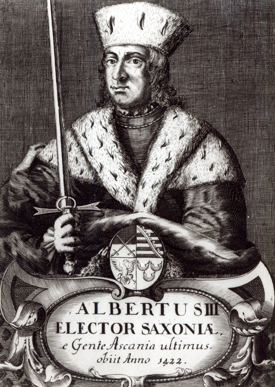 Alberto III, ultimo Elettore di Sassonia della dinastia Ascania da German School