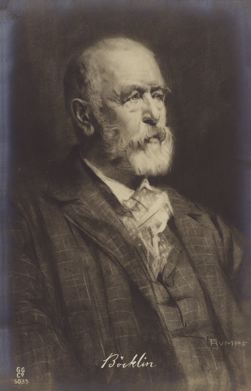 Arnold Boecklin, pittore svizzero (litografia) da German School