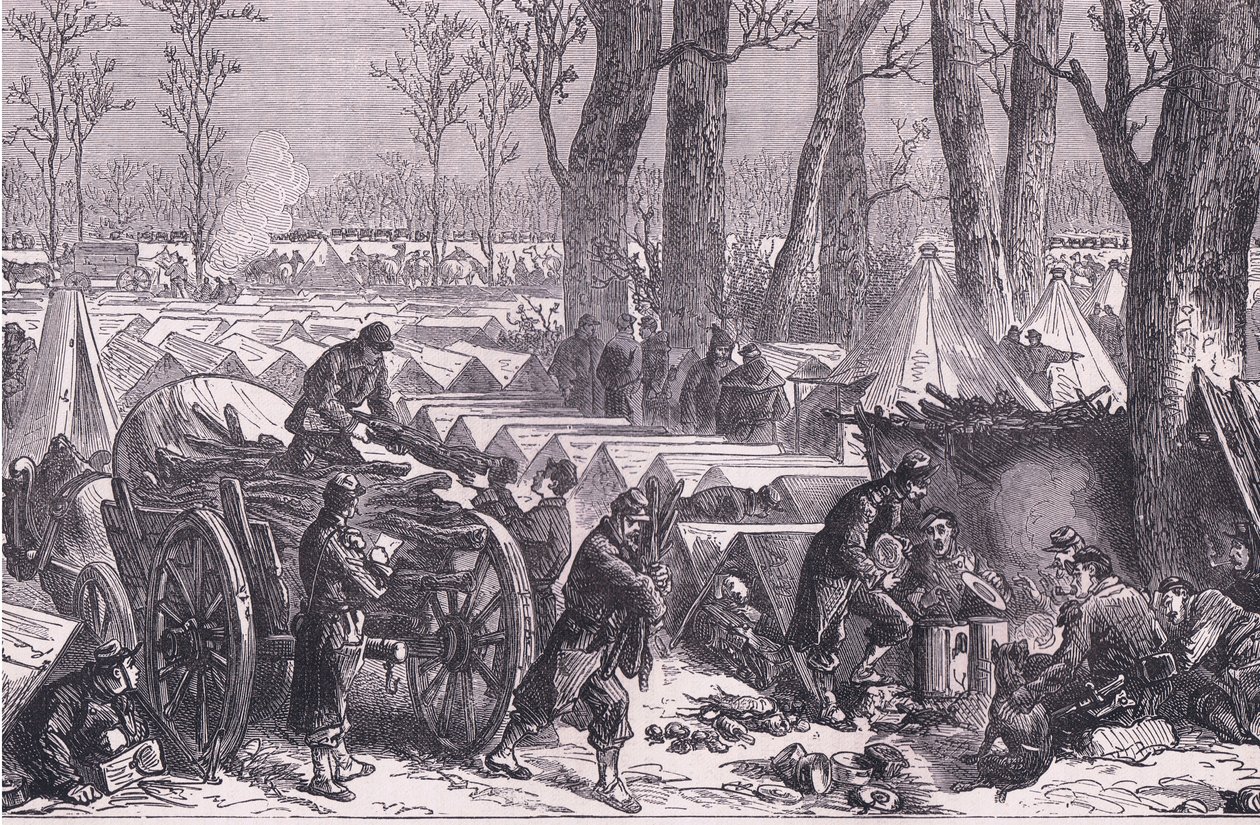 Bivacco delle truppe del generale Du Croy nei boschi di Vincennes da German School