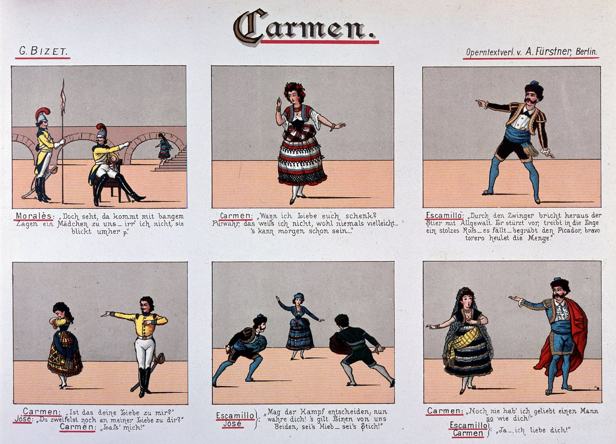 Carmen - serie di immagini del XIX secolo da German School