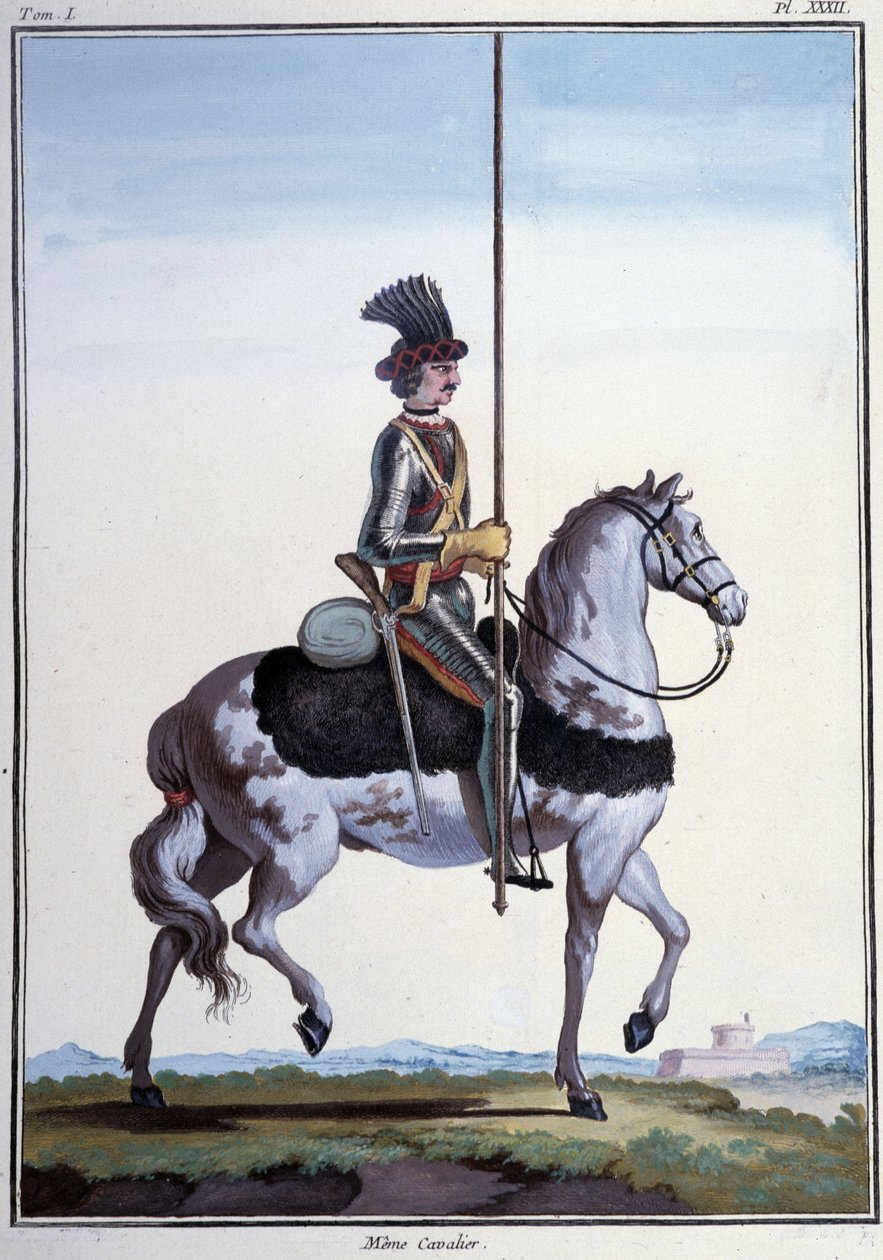 Cavaliere - in "Mes rêveries" di il Conte di Sassonia, ed. Desaint et Saillant, Parigi da German School