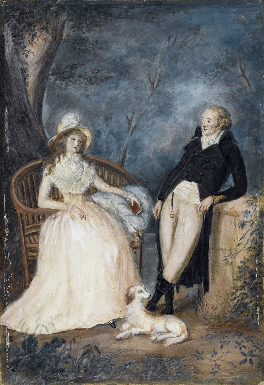 Charlotte von Stein e Johann Wolfgang von Goethe in conversazione da German School