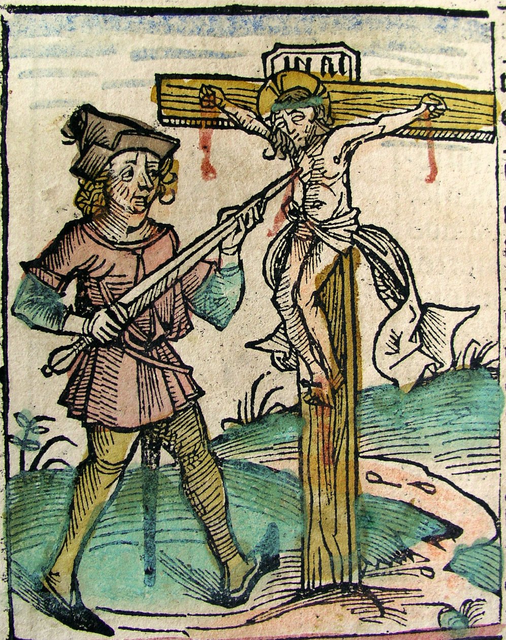 Cristo ricrocifisso, pubblicato nella Cronaca di Norimberga, 1493 da German School