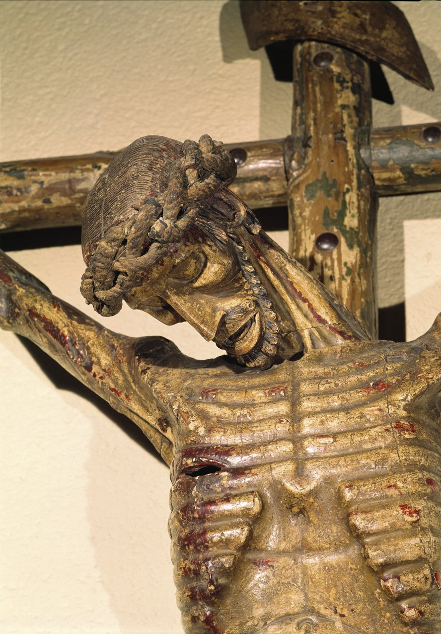 Cristo sulla croce, chiamato Le Devot Christ, 1307 (legno) (dettaglio) da German School