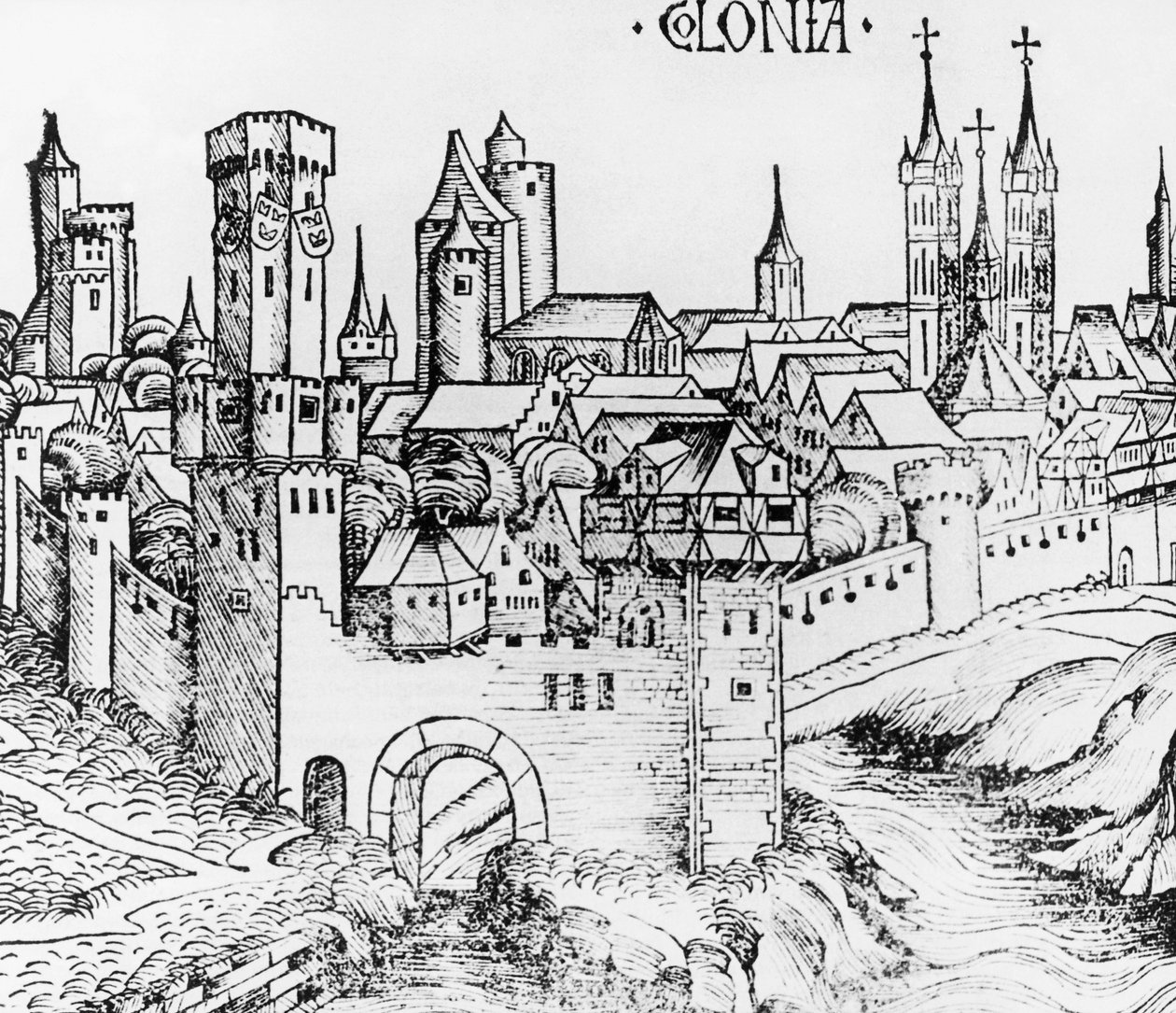 Colonia, xilografia da German School