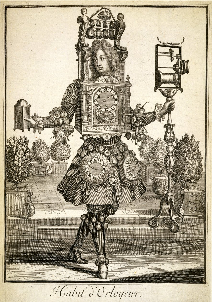 Costume per un orologiaio, pub. da Gerard Valck c.1690 da German School