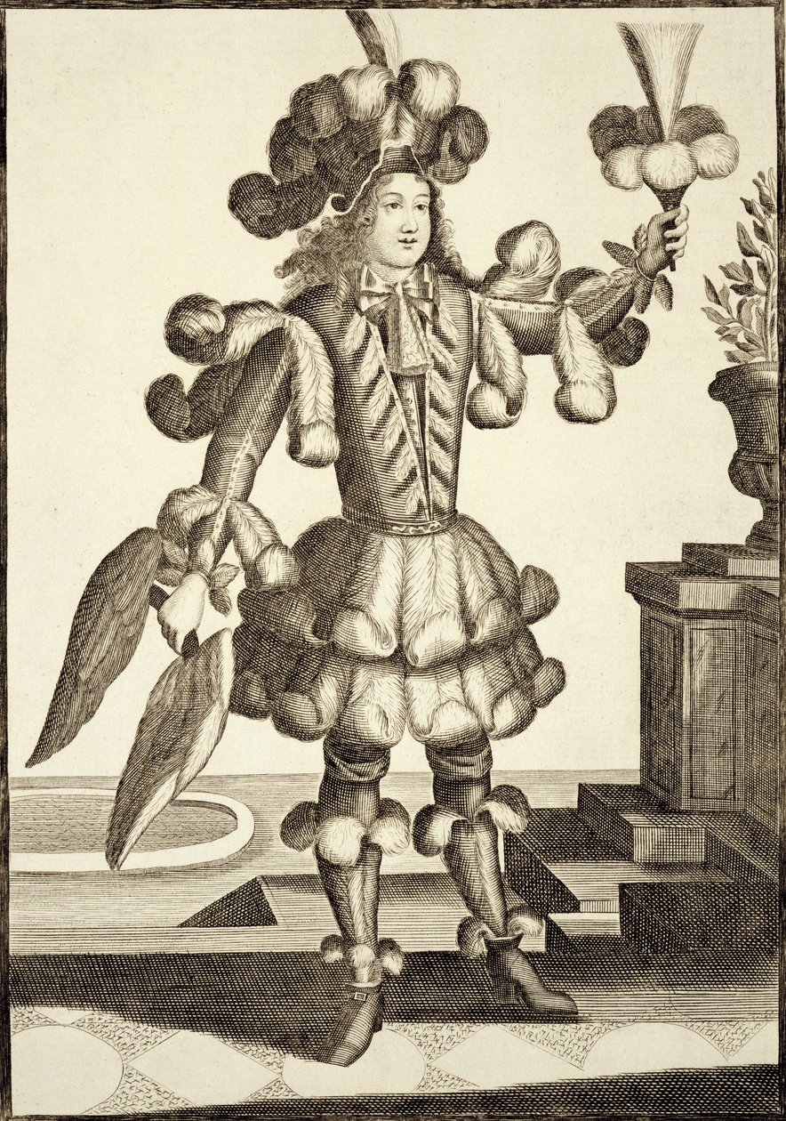 Costume per un venditore di piume, pub. da Gerard Valck c.1690 da German School