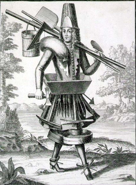 Costume per un muratore, pubblicato da Gerard Valck c.1690 da German School