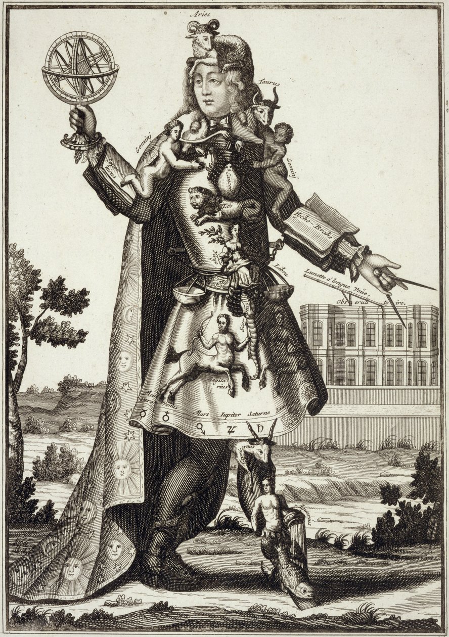 Costume per un astrologo, pub. da Gerard Valck c.1690 da German School