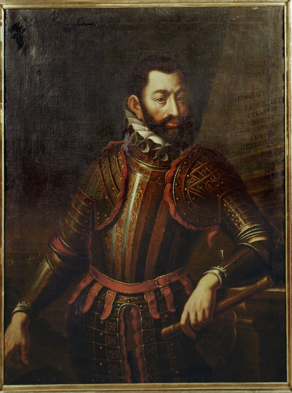 Il conte Adolf Schwarzenberg che riconquistò la fortezza di Gyoer, in Ungheria, dai turchi nel 1594 ... da German School