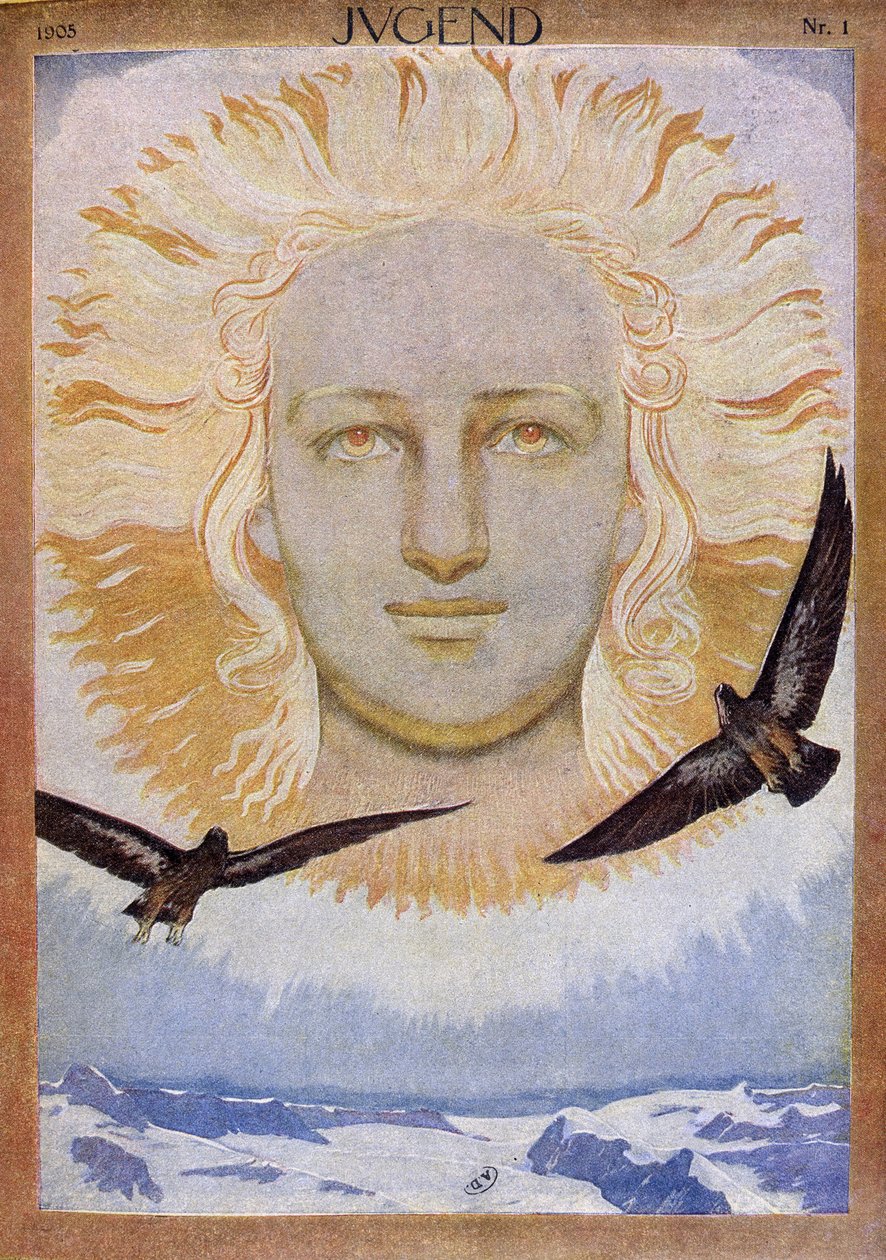 Copertina di "Jugend", rivista tedesca, raffigurante il sole da German School