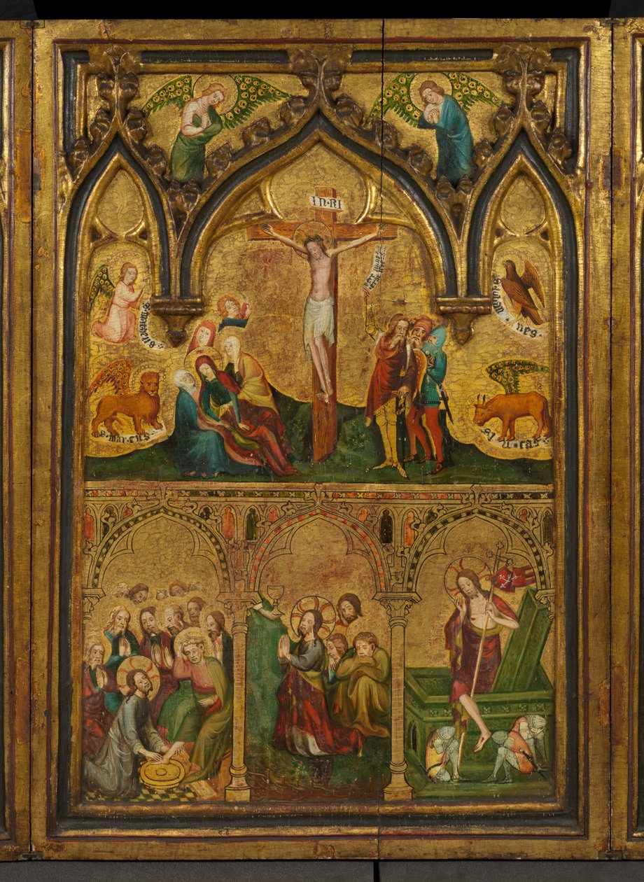 Trittico della crocifissione (precedentemente noto come il Trittico di Estouteville) (pannello centrale), c.1374 da German School