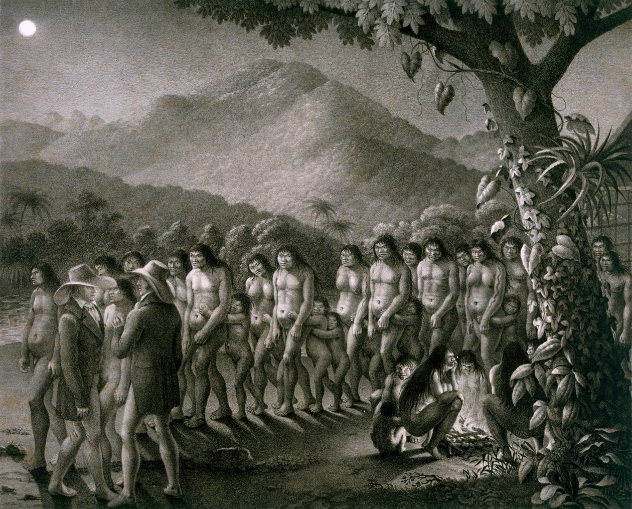 Danza della tribù Puri, illustrazione dall