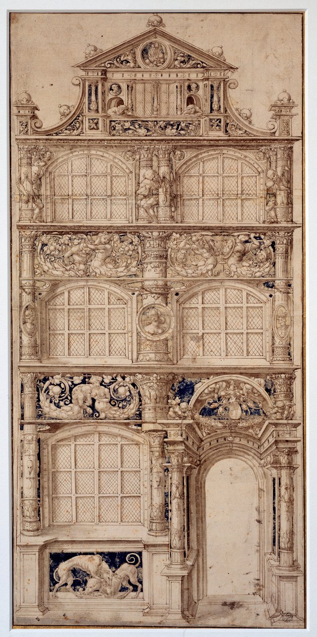 Decorazione di una facciata di casa di Hans Holbein il Giovane da German School