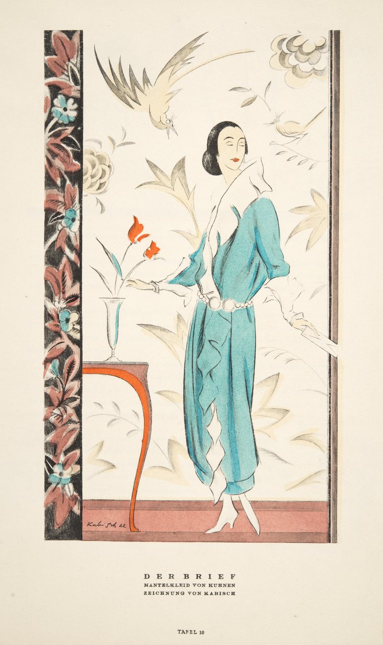 Der Brief, Cappotto di Kurnen, da Styl, pub.1922 da German School