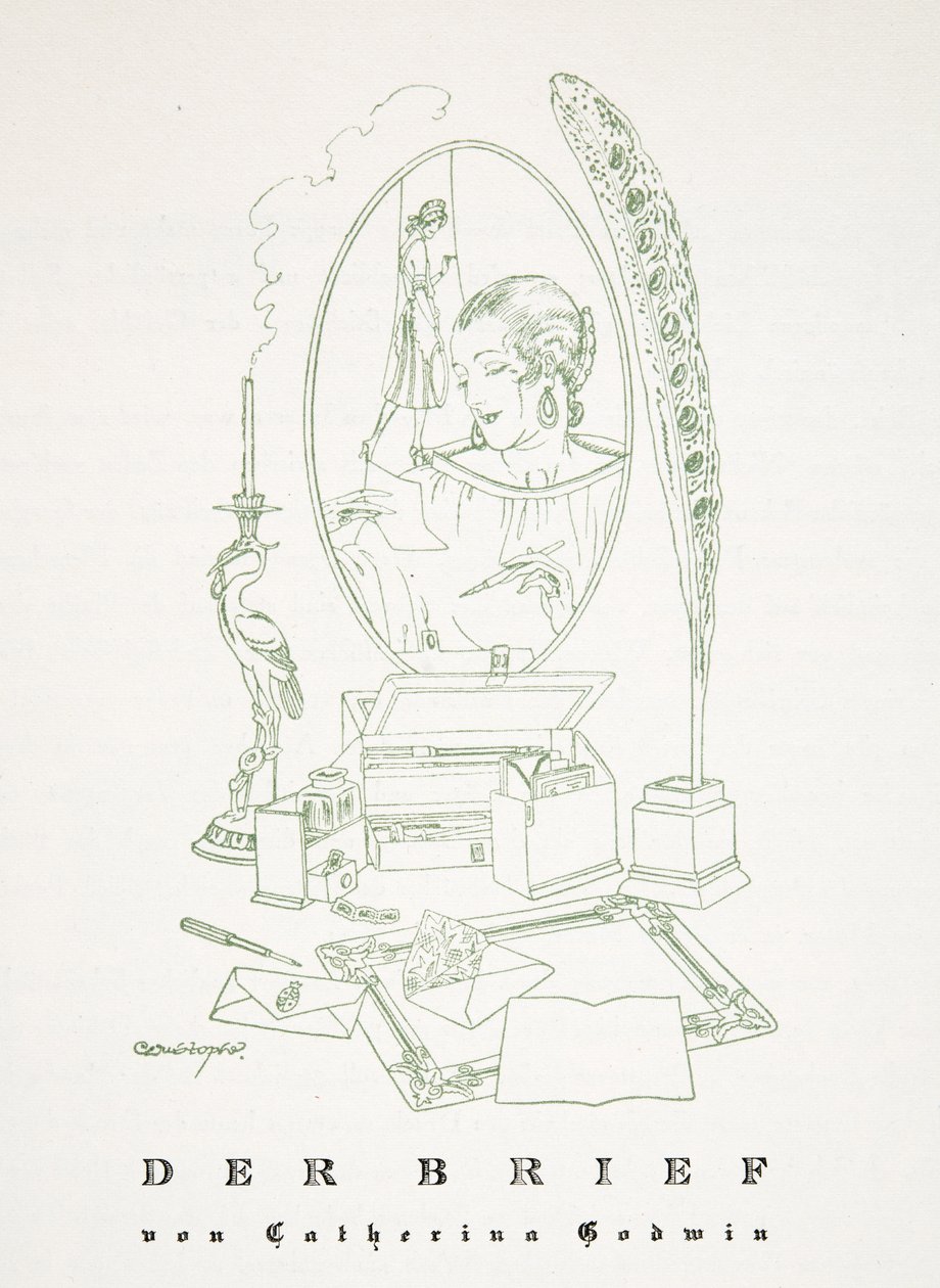 Der Brief di Catherina Godwin, da Styl, pub.1922 da German School