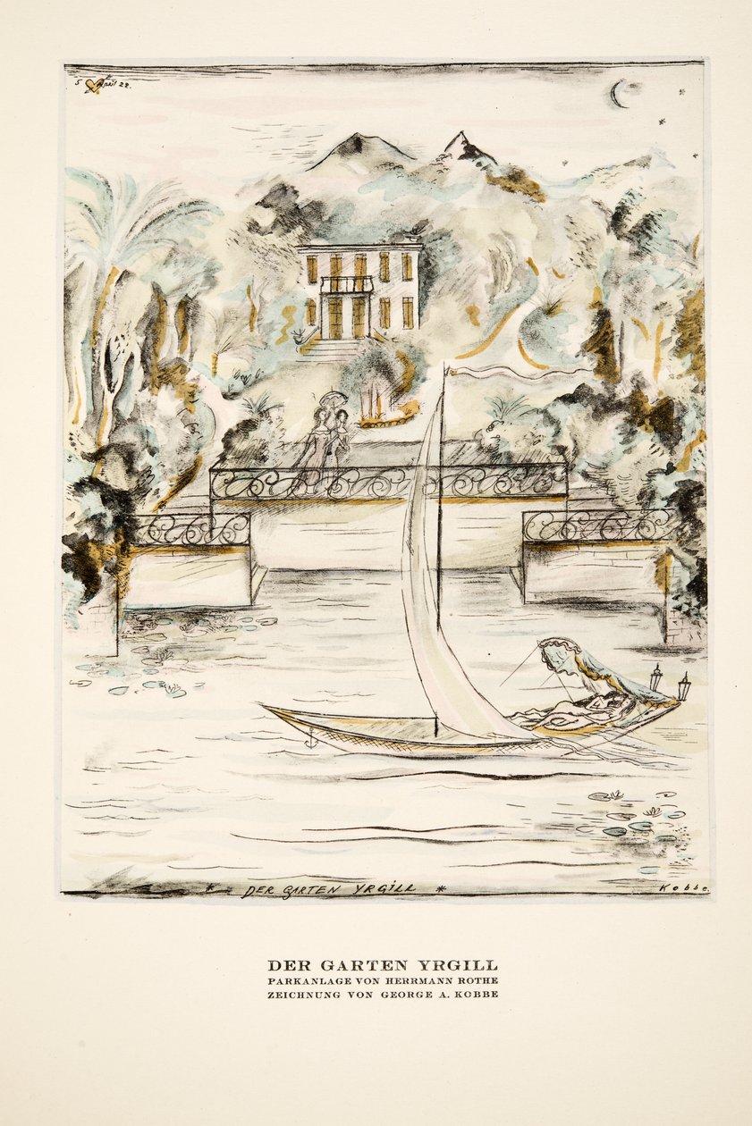 Der Garten Yrgill, da Styl, pub.1922 (stampa a pochoir) da German School